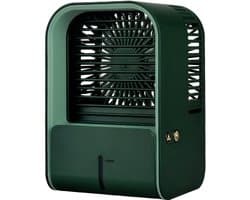 Draagbare airco – Creatieve bureauventilator – Oplaadbare luchtbevochtiger – Mini-koeler (Groen) [Energieklasse A]