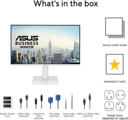 ASUS VA279QGS-W - FHD Business Monitor - Frameless - USB Hub - Hoogte verstelbaar - Speakers - 120Hz - 1ms - 27 Inch — thumbnail 3