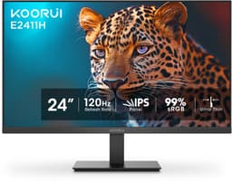 KOORUI E2411H 24" Monitor – 120Hz – FHD 1920×1080 – IPS – 99% sRGB – 178° Kijkhoek – VESA 100×100 – HDMI & VGA – Zwart — thumbnail 2