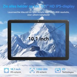 SnelShoppen - 10 Inch Android 15 Tablet met Oplader, 18GB RAM, 128GB Opslag, Octa-Core T30, Widevine L1, WiFi 5, 6000mAh Batterij, Uitbreidbaar tot 1T — thumbnail 3