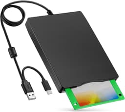Externe diskettedrive - Floppy drive - Oude data lezen - Plug and Play - 35 inch - Zwart — thumbnail 1