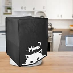 Keukenmachine Hoes - Apparaat Beschermer - Keuken Organisatie - Scheurbestendig Kunststof - null - Zwart Wit — thumbnail 3