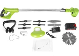 Elektrische Grasmaaier - Snoerloze Trimmer - Tuin Onderhoud - Verstelbare Lengte - 14 cm Snijdiameter - Groen — thumbnail 1