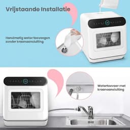 VALI® Mini Vaatwasser - 6L - Campinggebruik - Tafelvaatwasser - Wit - 44cm x 42cm x 47cm — thumbnail 5