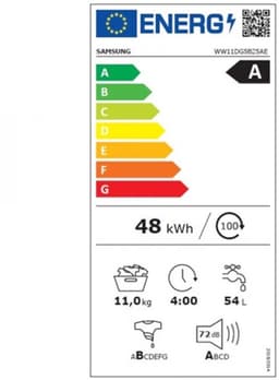 Samsung WW11DG5B25AELE - Wasmachine - 11 kg - A label - Stil en slim - EN Display — thumbnail 2