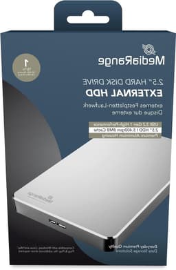 Externe Harde Schijf - Opslag Uitbreiding - Data Archiveren - Snelle Gegevensoverdracht - 1TB Capaciteit - Zilver — thumbnail 1