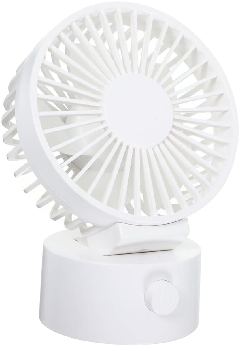 LISM-USB-oplaadbare bureauventilator, wit, oscillerend, draagbaar, Geschikt voor kantoor en op reis. — afbeelding 1
