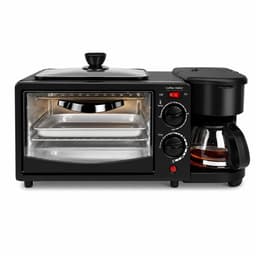 Celestul 3-in-1 Magnetron – Mini Oven 9L – Koffiezetapparaat met Geïsoleerde 600 ml Koffiekan – Broodrooster – Compact Keukenapparaat – Zwart — thumbnail 1