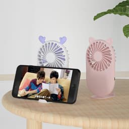 Krachtige mini-tafelventilator, draagbaar en elektrisch, met 800 mAh-accu, stil, voor thuis of onderweg — thumbnail 3