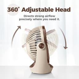 Solvix tafel ventilator geluidloos - USB Desk Fan - Zwart - Krachtige Luchtstroom - Stil in Gebruik - Voor Thuis en Kantoor — thumbnail 1