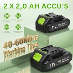 ApexArte® Grasmaaier Elektrisch - Grastrimmers met Accu - Geelgroen — thumbnail 4