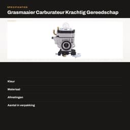 Carburateur Vervanging 33CC/36CC - Carburateur Reiniger - Carburateur Afstelgereedschap - Krachtig Gereedschap - Duurzaam Materiaal - Eenvoudig te Installeren - Motorcarburateur — thumbnail 2