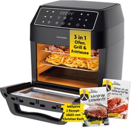 SnelShoppen - Digitale Heteluchtfriteuse 12L met XXL Accessoirepakket, Oven, Grill en Friteuse, Kijkvenster, Touchscreen, Airfryer zonder Olie, 10 Pro — thumbnail 1