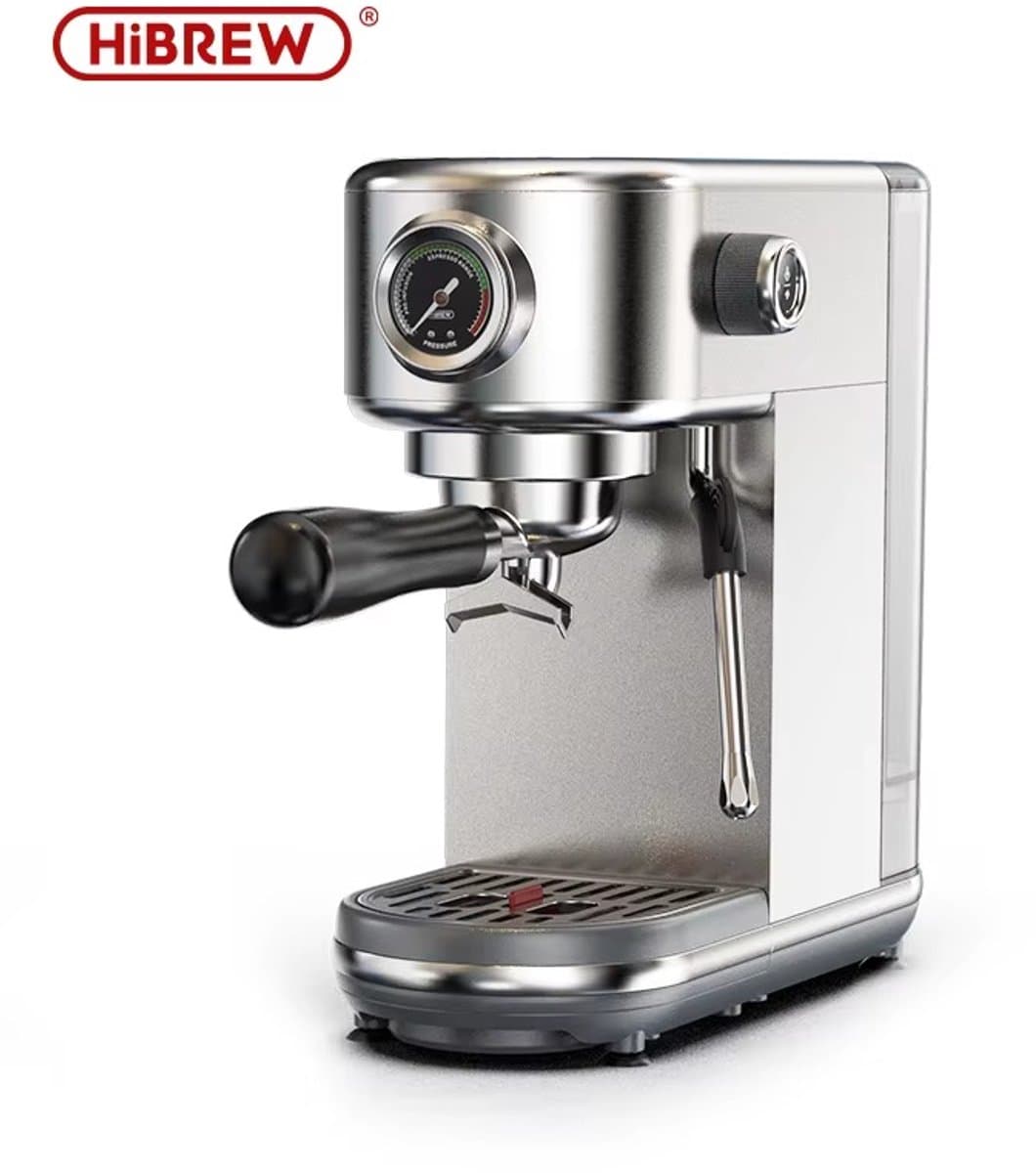Mura Koffiemachines - Koffiezetapparaat - Melkopschuimer - Espressomachine - Instelbare Temperatuur - Kopjesverwarmer - Zilver — afbeelding 1