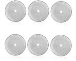 ZEYNOMAX- Filterzeef 6 Stuks - Vervangende Filter - French Press Zeef - Roestvrij Staal - Diameter 9,6 cm - Voor Heerlijke Koffie - Koffiefilter
