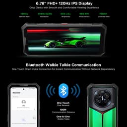 Robuuste Smartphone - DOOGEE V50 - 5G LET - 6,78" - 48GB RAM - 512GB ROM - 11000 mAh 66W - Android 16 - 200MP hoofdcamera met groothoeklens en macrolens - Bluetooth Walkie Talkie, POC - NFC GPS - Silver — thumbnail 2