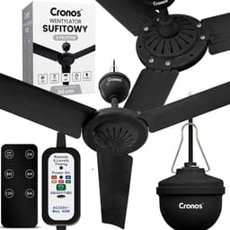 Cronos FC11-70 - Plafondventilator - Ø 70 cm - Met afstandsbediening - Zwart — thumbnail 2