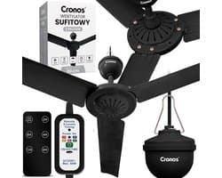 Cronos FC11-70 - Plafondventilator - Ø 70 cm - Met afstandsbediening - Zwart