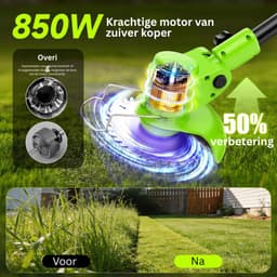 CRLYN® Grasmaaier Elektrisch - Grastrimmers met Accu - Groen — thumbnail 3