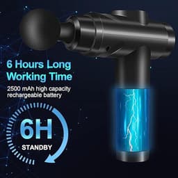 Massage Gun Professioneel – Spiermassageapparaat met 30 Intensiteitsniveaus – LCD Display – 10 Opzetstukken – Draadloos Massagepistool – Diepe Weefselmassage voor Rug Nek Schouders Armen en Benen — thumbnail 3