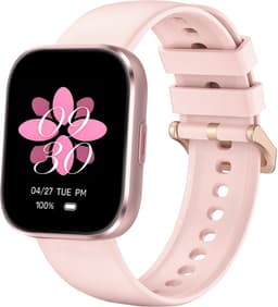 Sytifro Smartwatch dames met Bluetooth Bellen - horloge dames met 1.83 Inch HD Scherm - Hartslagmeter - Slaapmonitor - Stappenteller - IP68 Waterdicht - Geschikt voor iOS & Android - Roségoud — thumbnail 1