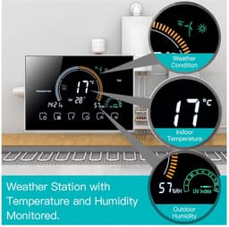 Digitale Thermostaat - Slimme Regelaar - Comfort Thuis - Wifi Programmeerbaar - 3500W - Wit — thumbnail 4