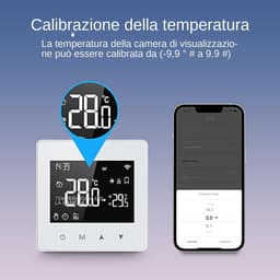 Intelligente Thermostaat - Programmeerbaar Klimaat - Energie Besparen - App Bediening - 8.6 x 8.6 cm - Wit — thumbnail 3