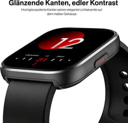 Sytifro Smartwatch Dames & Heren met Bluetooth Bellen - horloge 1.83 Inch HD Scherm - Hartslagmeter - Slaapmonitor - Stappenteller - IP68 Waterdicht - Geschikt voor iOS & Android - Zwart — thumbnail 3