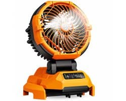DIMICO - Mobiele Ventilator met Verneveling - Draagbaar - Mistventilator - Nevelventilator - Oranje - 30000mAh - 4 Snelheden