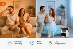 Mobiele Airco Zonder Afvoer - Mobiele Airco Zonder Slang - Compact En Zuinig - Ideaal Voor Koeling In Slaapkamers Of Kleine Kantoren — thumbnail 2
