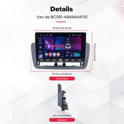 Boscer 2 Din Autoradio - Geschikt voor Seat Ibiza (2012-2015) - Draadloos Apple CarPlay & Android Auto - Vernieuwd Bedieningspaneel - 9 Inch HD Touchscreen - WiFi, Bluetooth & USB - Achteruitrijcamera & Microfoon — thumbnail 3
