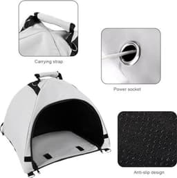 Laptoptent, laptopzonnescherm, waterdicht doek, computerscherm, privacyscherm voor buitengebruik, bescherming tegen schittering en warmte, omvormbare tas voor buiten, grijs — thumbnail 4