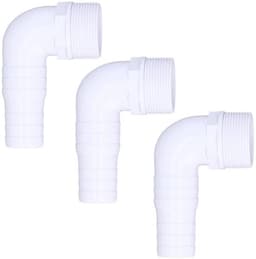 Elleboogadapterconnector, 3 stuks 90 graden zwembadpompfittingen, geschikte vervanging voor zwembadpompfilterskimmer compatibel met SPX1105Z3 SPX1105Z4 SPX1091Z7 — thumbnail 1
