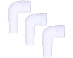 Elleboogadapterconnector, 3 stuks 90 graden zwembadpompfittingen, geschikte vervanging voor zwembadpompfilterskimmer compatibel met SPX1105Z3 SPX1105Z4 SPX1091Z7