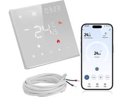 SnelShoppen - Thermostaat Vloerverwarming Water, WiFi Digitaal met Alexa & Google Home, Slimme Regelaar voor Water Vloerverwarming of Gasboiler, 16A,