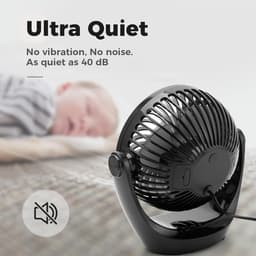 USB Tafelventilator - Stil - 3 Snelheden - Opvouwbaar - 360° Verstelbaar - Compact - USB Aangedreven - 17 cm — thumbnail 4