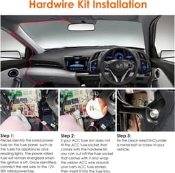 SnelShoppen - Mini USB Port Dash Cam Hardwire Kit - 24 Uur Parkeerbewaking - Tijdverloopopname - 12V-24V naar 5V/2.5A - Auto Laadkabel 320cm - Laagspa — thumbnail 4