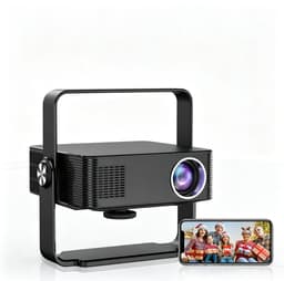 Xnano 1080P LCD Projector - Mini Beamer - Smart Projector - Home Cinema Beamer – Auto Focus – Keystone Correctie – Bluetooth – Android 13 - Woonkamer en slaapkamer - 196,4 x 172 x 137,4 mm - 1 stuk - Zwart — thumbnail 1