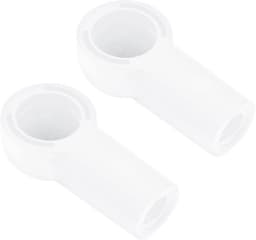 2 stuks vervangende eindkap voor bovenste duwstanggewricht 98656127902, compatibel met Porsche Boxster 986 987 bovenste ondersteuningsbeugel, duwstangkogelgewrichtadapters, wit — thumbnail 1