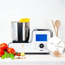 SnelShoppen - Multifunctionele Keukenrobot Compact 1500W met 10 Programma's, Digitale Weegschaal en Receptenboek, Wit/Zwart, VG HA 3000 — thumbnail 3