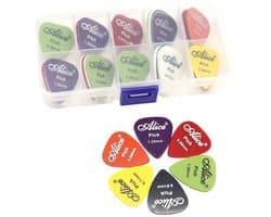 60x Plectrums - Gitaar plectrum set - Guitar picks - Plectra - Gitaar accessoires - Plektrums - Picks voor gitaar - 6 diktes - Kleurenmix - Muziek accessoires - Gitaarspelen - Gitarist - Jonyx