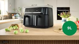 Bosch Serie 4 MAFD440B0 - Airfryer - Dubbele mand - 9L - 2500W - Zwart — thumbnail 4