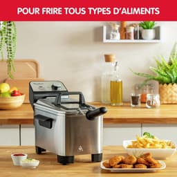 Semi-professionele Friteuse - Olie Frituurpan - Frietjes Bakken - Koude Zone Technologie - 3 Liter - Geborsteld RVS — thumbnail 4