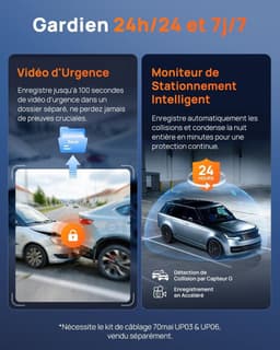 Dashcam voor auto - Zwart - 9,3 x 4,6 x 4,3 cm - 4K Ultra HD Mini Dashcam met Nachtzicht en Wi-Fi - Voor Voertuigbewaking — thumbnail 5