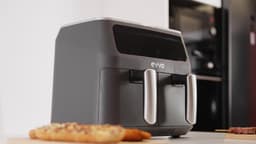 SnelShoppen - Luchtfriteuse zonder olie 8L, 2800W, dubbele mand, anti-aanbak, dual-cyclone, 10 programma's, bakken, ontdooien, tot 200°C, zwart, ideaa — thumbnail 3