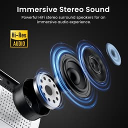 SnelShoppen - Mini 4K Projector Draagbare Projector met Native 1080P, Bluetooth 5.1, Perfect voor Buiten, Compatibel met TV-Stick, Smartphone, Laptop, — thumbnail 2