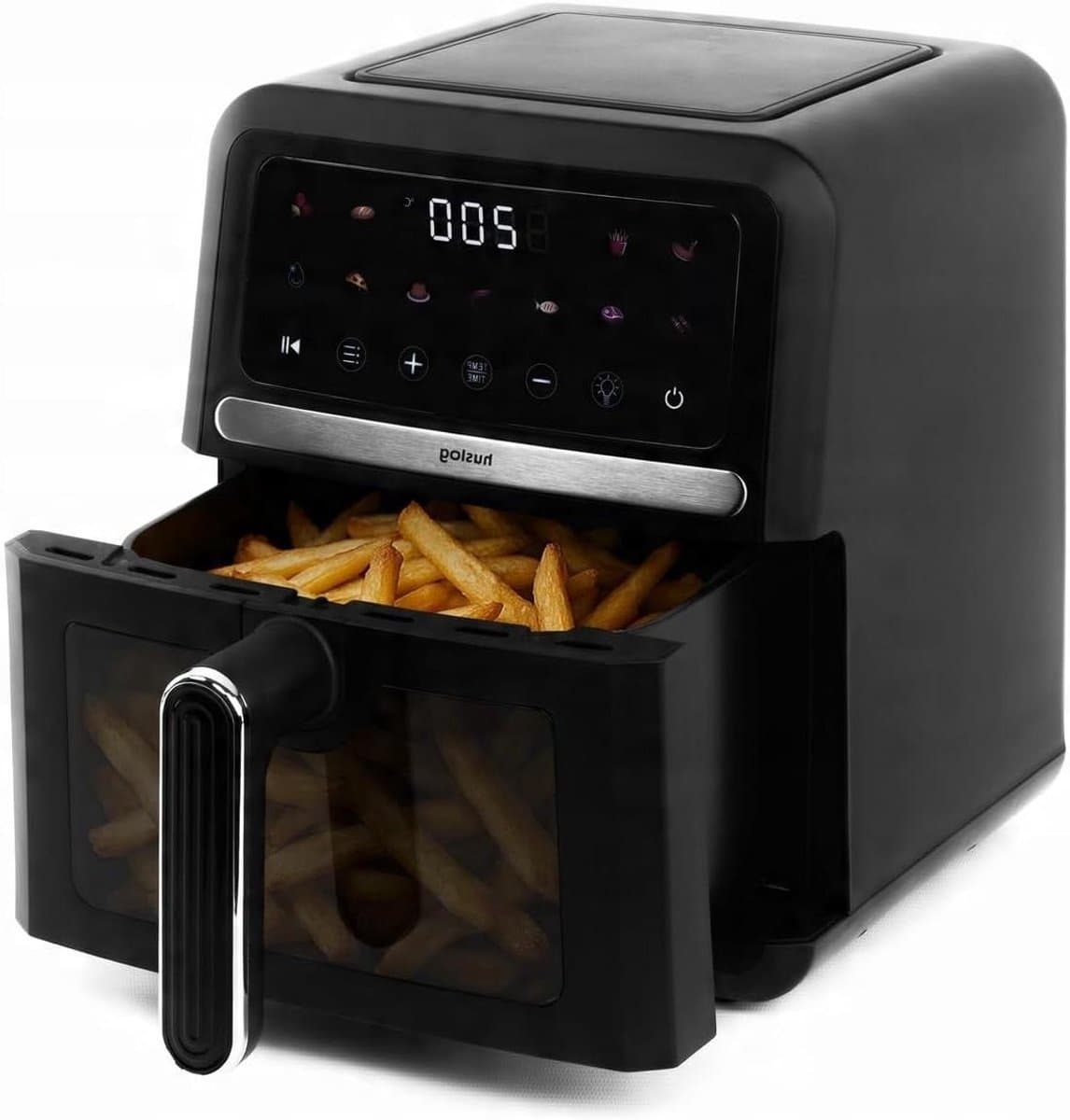 Heteluchtfriteuse - Airfryer Zonder Olie - Gezond Frituren - Kijkvenster met Verlichting - 5 Liter - Zwart — afbeelding 1