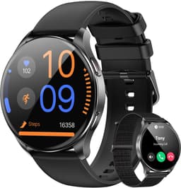 Blackview Smartwatch Dames - AMOLED Smartwatches Heren - Smartwatch Stappenteller Horloge - Sporthorloge - Activity Tracker - Hartslagmeter - Saturatiemeter - Bellen | Oproepen - Hartslag - SpO2 - Geschikt voor iOS/Android - Zwart — thumbnail 1