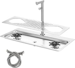 Automatische Kopjeswasser - Glas Spoeler Bekerspoeler - Snel Glazen Reinigen - Dubbele Kop - 665 cm x 288 cm - RVS — thumbnail 1