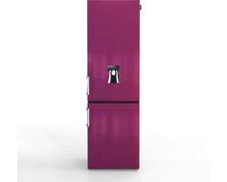 NUNKI LARGEH2O-APUR / Combi Bottom Koelkast, E klasse, 268l, Waterdispenser, Fun Purple, Gloss Metallic (ALL sides)